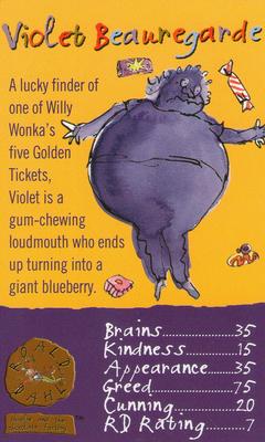 2003 Top Trumps Specials The World of Roald Dahl Goodies and Baddies #NNO Violet Beauregarde Front