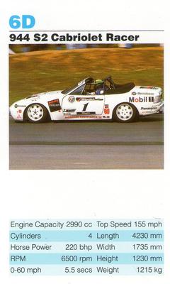 1992 Super Top Trumps Porsche Cars #6D 944 S2 Cabriolet Racer Front