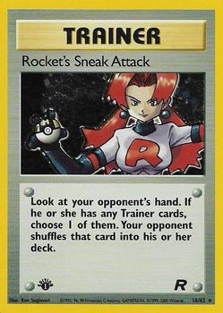 2000 Pokemon Team Rocket First Edition #16/82 Rocket's Sneak Attack Front