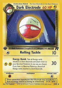 2000 Pokemon Team Rocket First Edition #34/82 Dark Electrode Front