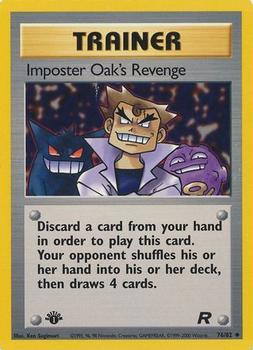2000 Pokemon Team Rocket First Edition #76/82 Imposter Oak's Revenge Front