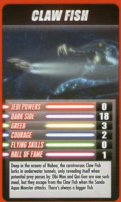 2012 Top Trumps Star Wars Episode 1 #NNO Claw Fish Front