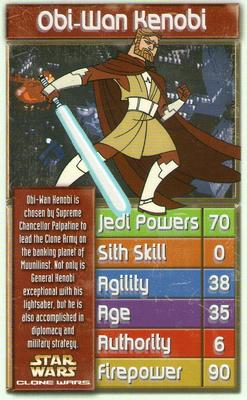 2007 Top Trumps Specials Star Wars Clone Wars #NNO Obi-Wan Kenobi Front