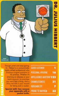 2005 Top Trumps Specials The Simpsons Classic Collection Volume 1 #NNO Dr. Julius Hibbert Front