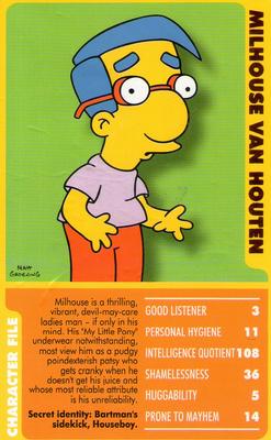 2005 Top Trumps Specials The Simpsons Classic Collection Volume 1 #NNO Milhouse Van Houten Front