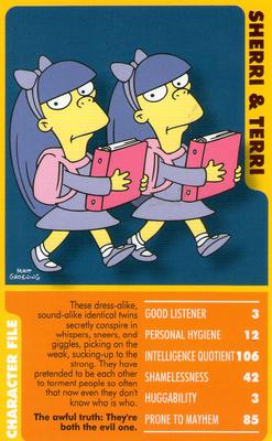 2005 Top Trumps Specials The Simpsons Classic Collection Volume 1 #NNO Sherri & Terri Front