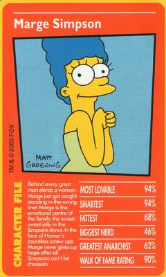 2000 Top Trumps The Simpsons #NNO Marge Simpson Front