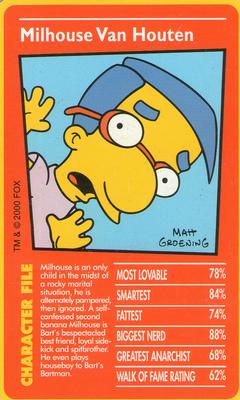 2000 Top Trumps The Simpsons #NNO Milhouse Van Houten Front