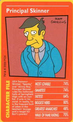 2000 Top Trumps The Simpsons #NNO Principal Skinner Front