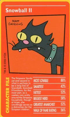 2000 Top Trumps The Simpsons #NNO Snowball II Front