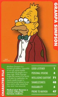 2010 Top Trumps Specials The Simpsons Classic Collection Volume 3 #NNO Grampa Simpson Front
