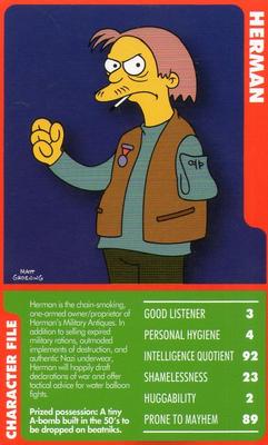 2010 Top Trumps Specials The Simpsons Classic Collection Volume 3 #NNO Herman Front