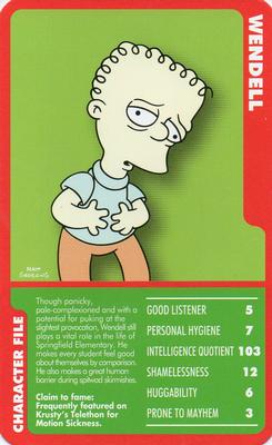 2010 Top Trumps Specials The Simpsons Classic Collection Volume 3 #NNO Wendell Front