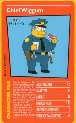 2003 Top Trumps The Simpsons #NNO Chief Wiggum Front