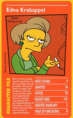 2003 Top Trumps The Simpsons #NNO Edna Krabappel Front