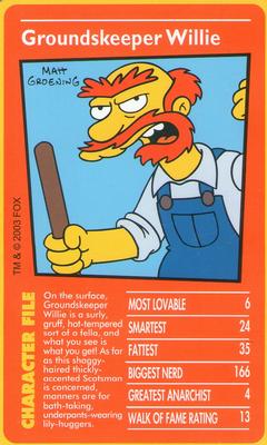 2003 Top Trumps The Simpsons #NNO Groundskeeper Willie Front