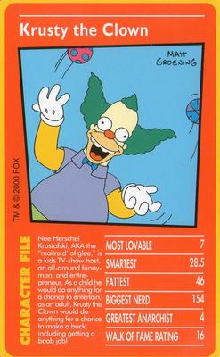 2003 Top Trumps The Simpsons #NNO Krusty the Clown Front
