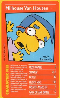2003 Top Trumps The Simpsons #NNO Milhouse Van Houten Front