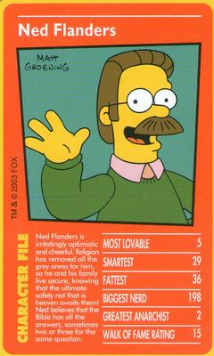 2003 Top Trumps The Simpsons #NNO Ned Flanders Front
