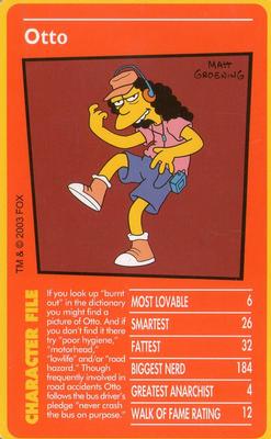 2003 Top Trumps The Simpsons #NNO Otto Front