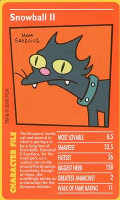 2003 Top Trumps The Simpsons #NNO Snowball II Front