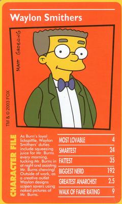 2003 Top Trumps The Simpsons #NNO Waylon Smithers Front