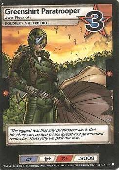 2004 Wizards of the Coast G.I. Joe #21 Greenshirt Paratrooper Front