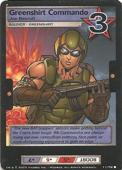 2005 Wizards of the Coast G.I. Joe Armored Strike #11 Greenshirt Commando Front
