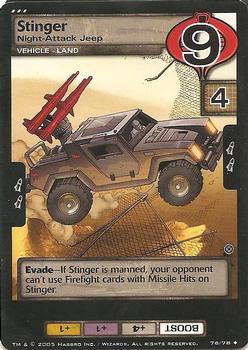 2005 Wizards of the Coast G.I. Joe Armored Strike #76 Stinger Front