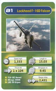 2005 Chad Valley Trumps Military Planes #B1 Lockheed F-16D Falcon Front