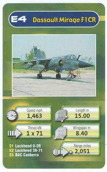 2005 Chad Valley Trumps Military Planes #E4 Dassault Mirage F1CR Front