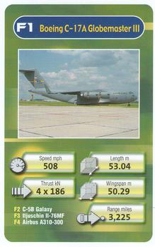 2005 Chad Valley Trumps Military Planes #F1 Boeing C-17A Globemaster III Front