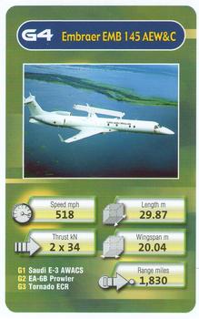 2005 Chad Valley Trumps Military Planes #G4 Embraer EMB 145 AEW&C Front