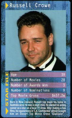 2003 Top Trumps Movie Stars #NNO Russell Crowe Front