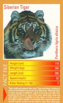2003 Top Trumps Predators #NNO Siberian Tiger Front
