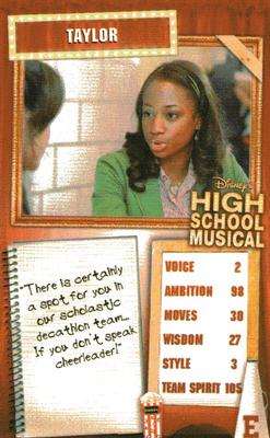 2007 Top Trumps Specials High School Musical #NNO Taylor Front