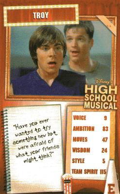 2007 Top Trumps Specials High School Musical #NNO Troy Front