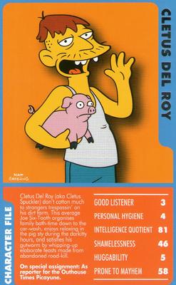 2007 Top Trumps Specials The Simpsons Classic Collection Volume 2 #NNO Cletus Del Roy Front