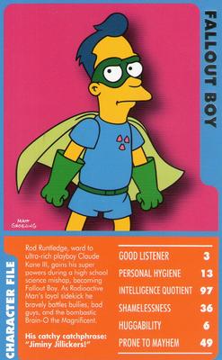 2007 Top Trumps Specials The Simpsons Classic Collection Volume 2 #NNO Fallout Boy Front