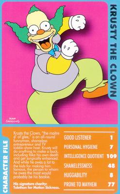 2007 Top Trumps Specials The Simpsons Classic Collection Volume 2 #NNO Krusty The Clown Front