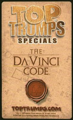 The Da Vinci Code Top Trumps Specials card game set