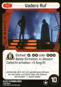 2007 Star Wars Pocketmodel TCG (German Version) #70 Vader's Call Front