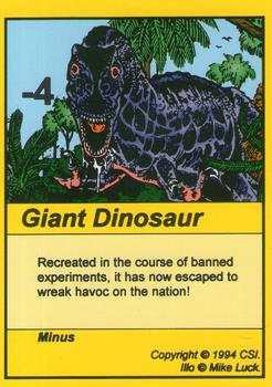 1994 Card Sharks Super Deck! TCG #NNO Giant Dinosaur Front