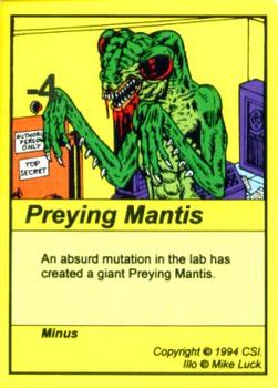 1994 Card Sharks Super Deck! TCG #NNO Preying Mantis Front