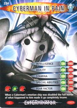 2006 Doctor Who Battles in Time Exterminator #224 Cyberman in Pain Front