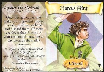 2001 Wizards Harry Potter Quidditch Cup TCG #14 Marcus Flint Front