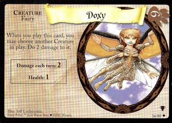 2001 Wizards Harry Potter Quidditch Cup TCG #36 Doxy Front