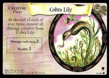 2001 Wizards Harry Potter Quidditch Cup TCG #56 Cobra Lily Front