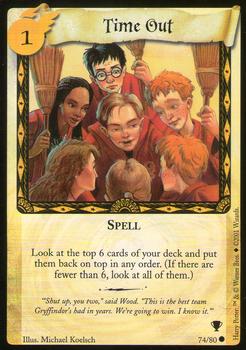 2001 Wizards Harry Potter Quidditch Cup TCG #74 Time Out Front