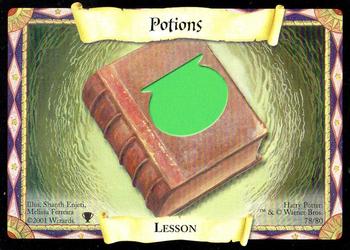 2001 Wizards Harry Potter Quidditch Cup TCG #78 Potions Front